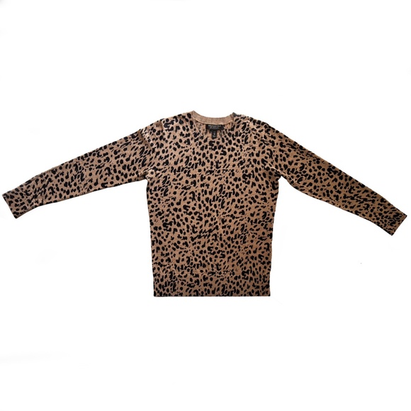 Merino Wool Banana Republic Leopard Sweater - Picture 1 of 5